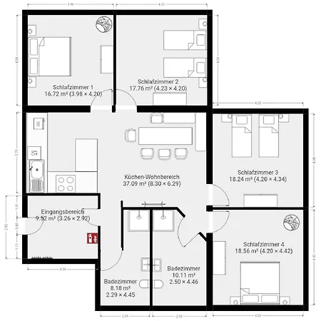 Apartment Gaul Fuer Bis Zu 8 Gaeste Inkl Koenigscard